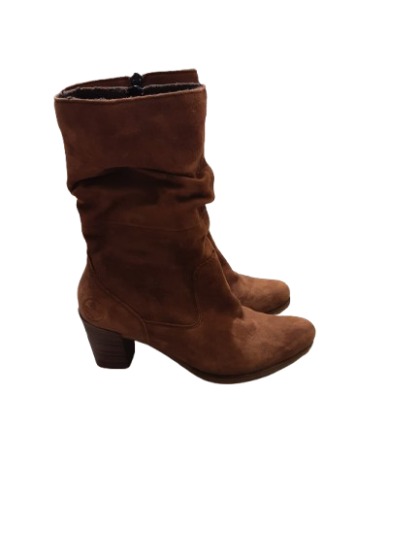 Bottine camel en cuir velours RIEKER de seconde main