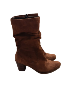 Bottine camel en cuir velours RIEKER de seconde main