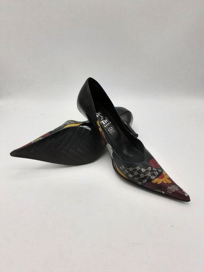 ESCARPIN CUIR NOIR TRE X TRE DE SECONDE MAIN