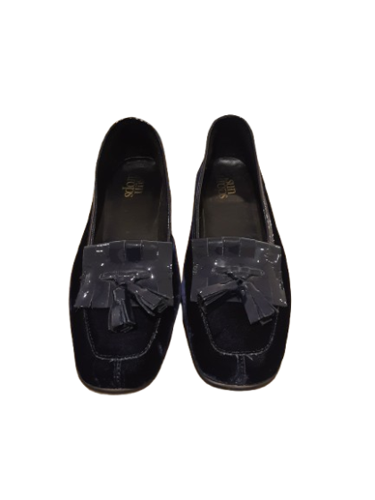 Mocassin cuir velours marine SUNDROPS T40 de seconde main