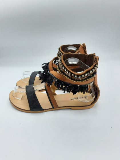 sandales Promod noir et camel de seconde main