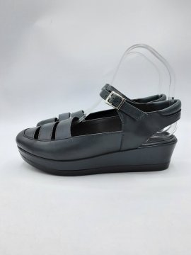 Sandales compensées ALIWELL vertes de seconde main