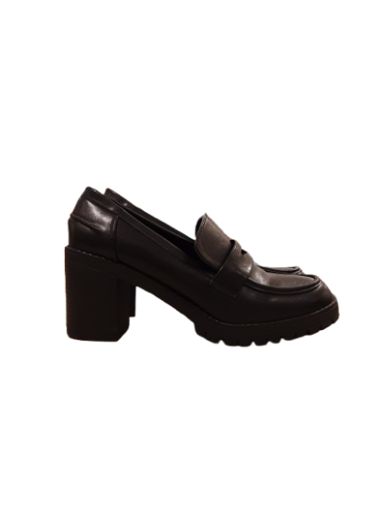 Mocasssin talon noir synthétique CACHE CACHE T39 de seconde main