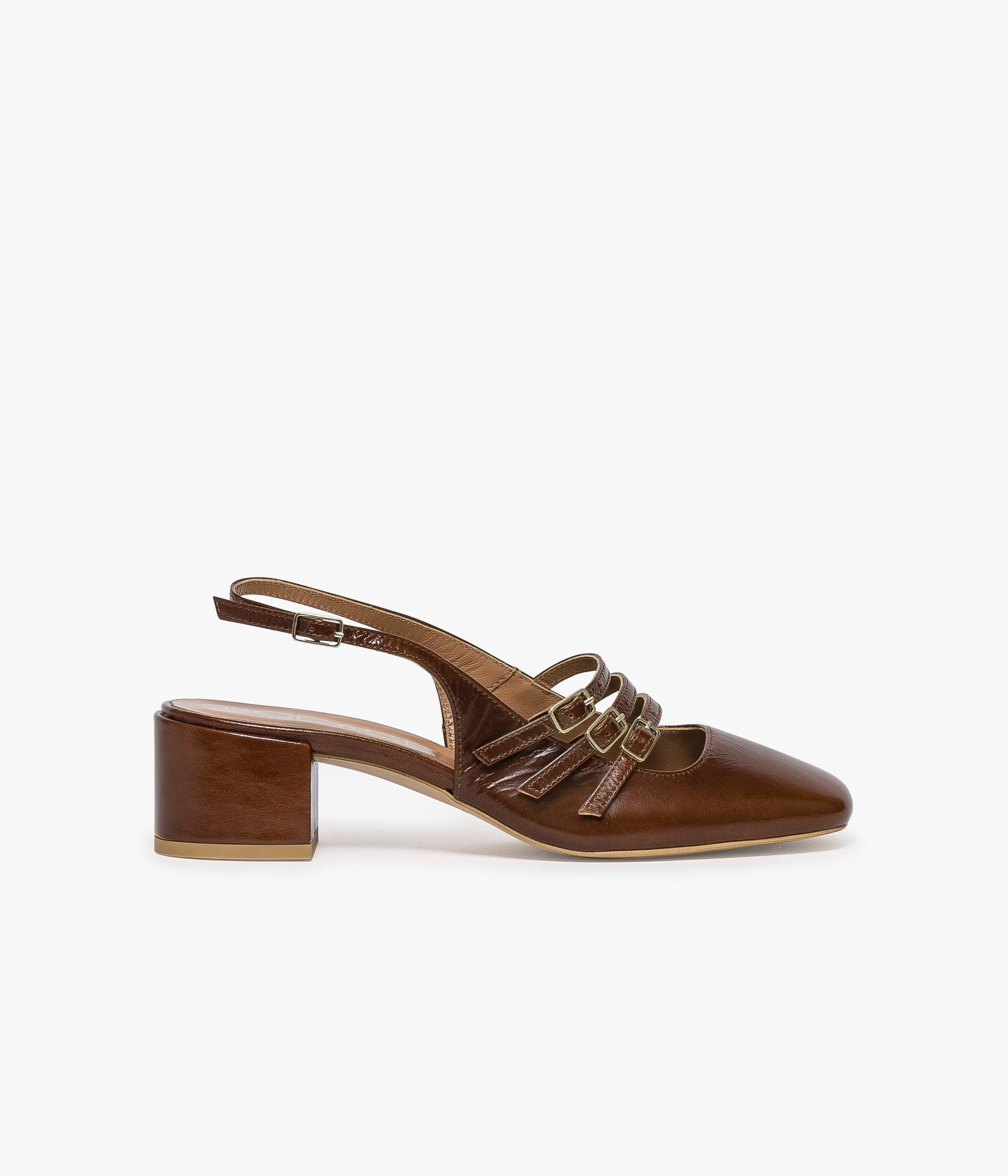 SLINGBACK DEMI COGNAC VINTAGE