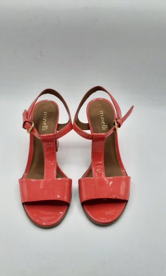 sandales  à talons corail