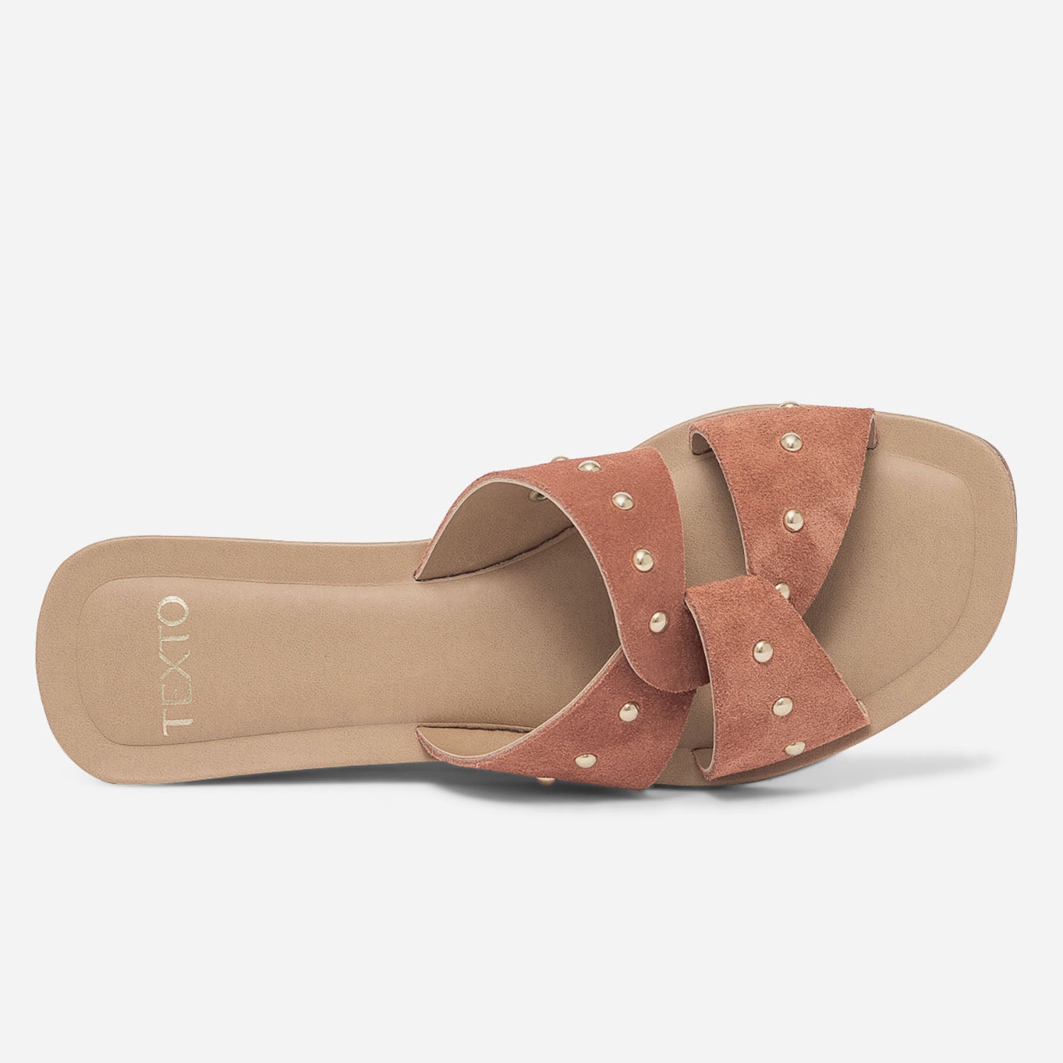 Mules TEXTO rouge brique