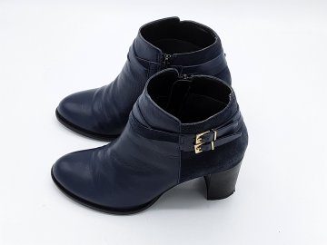 Bottines cuir bleu seconde main