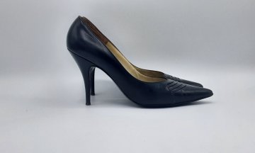 Escarpins noir en cuir de seconde main