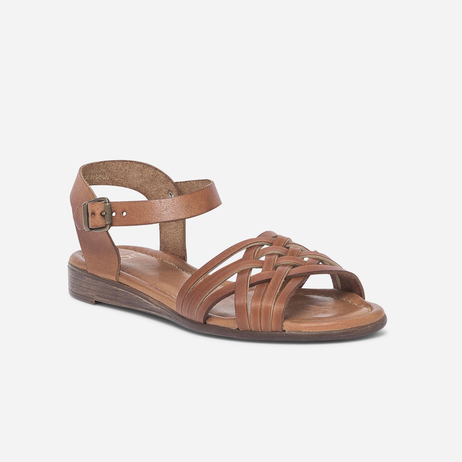 Sandale cognac en cuir