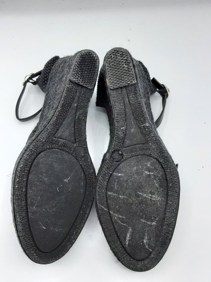 Espadrilles compensées noires de seconde main