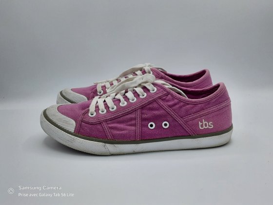 Basket en toile violet TBS T38 de seconde main