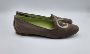 Ballerine taupe en nubuck de seconde main
