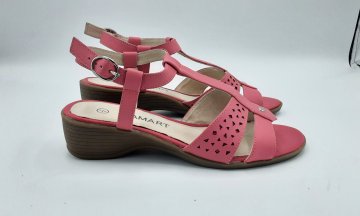 Sandale à talon rose damart de seconde main