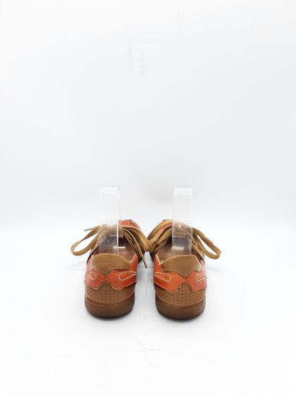 Ballerines à lacets orange