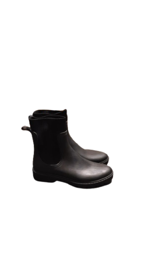 boots chelsea  noir matt caoutchouc  secondes mains bon etat