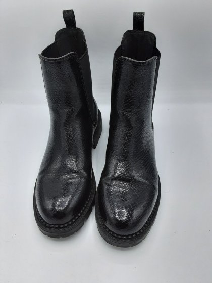 bottines plates texto noire vernis de seconde chance