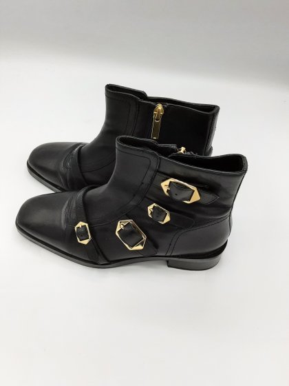 bottines plates noires de seconde main