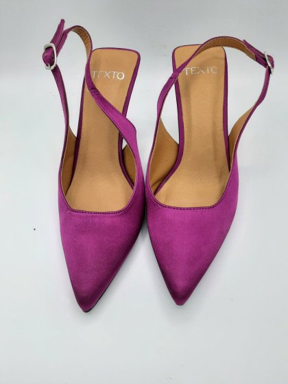 Escarpin texto violet de seconde main