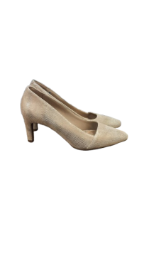 ESCARPIN EN CUIR CHAMPAGNE doré
