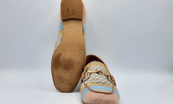 Mocassin colorées rafia de seconde main