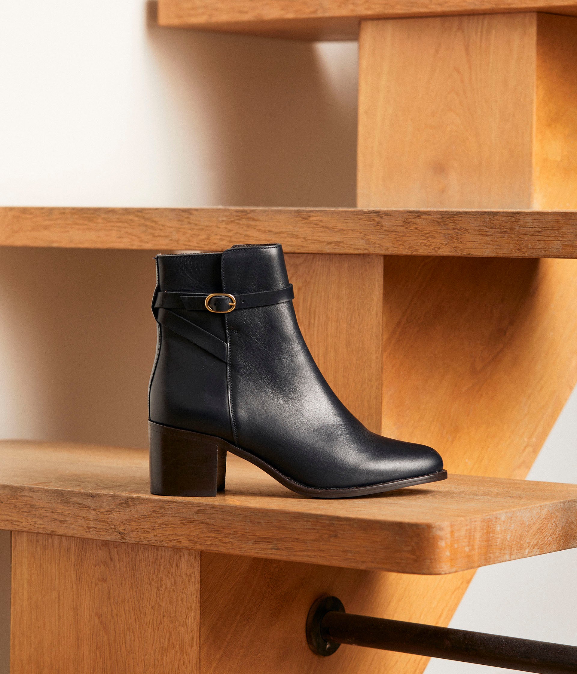 BOOTS À TALON AIMELINE MARINE