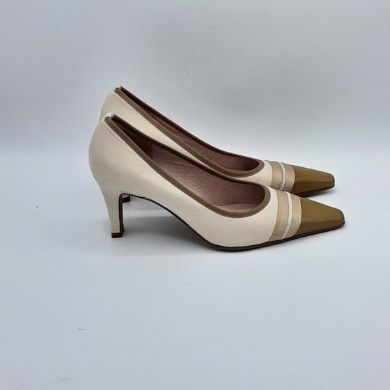 Escarpin Heyraud beige de seconde main