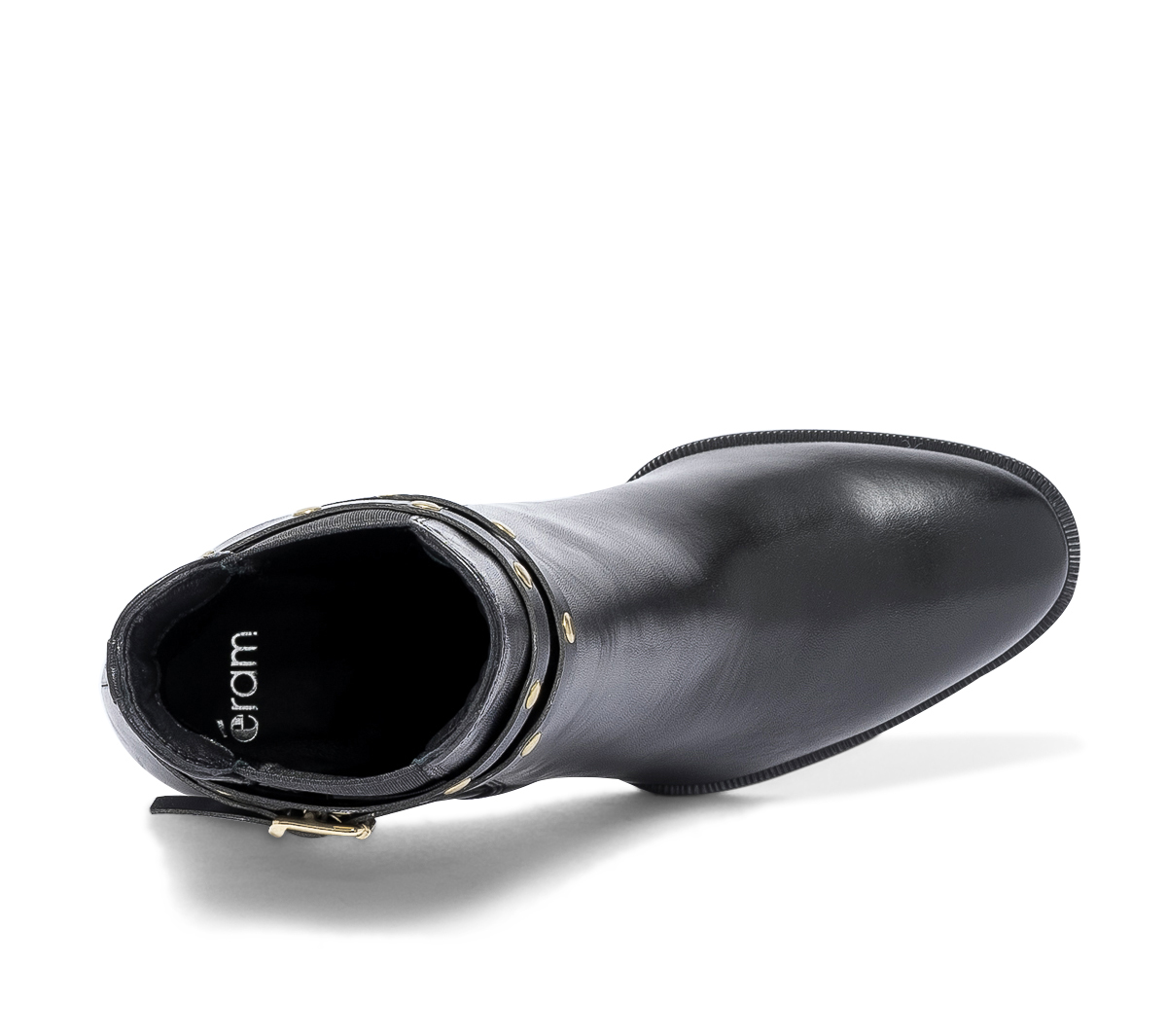 Chelsea boots noir en cuir éco-conçu à brides cloutées