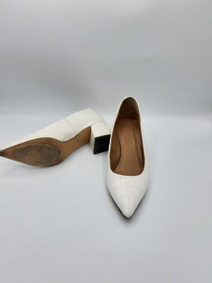 escarpin blanc bocage de seconde main