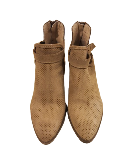 Boots cuir ajouré style santiag - FLEUR DE SAFRAN T39 de seconde main