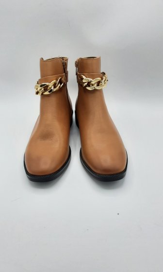 Bottines marron avec chaines