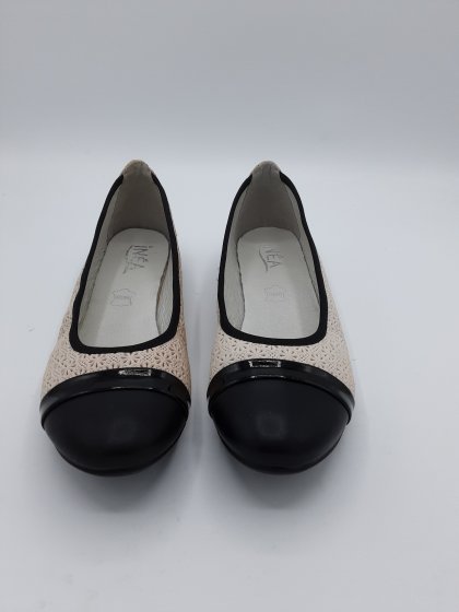 BALLERINE BEIGE ET NOIR DE SECONDE MAIN