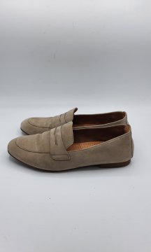 Mocassin en velours beige