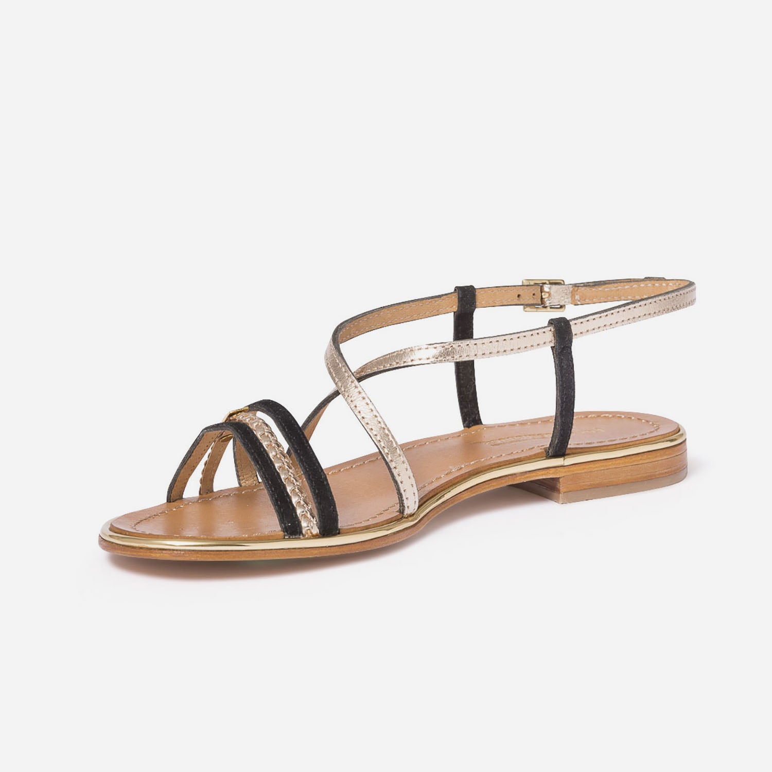 Sandales TROPEZIENNE noires et dorées