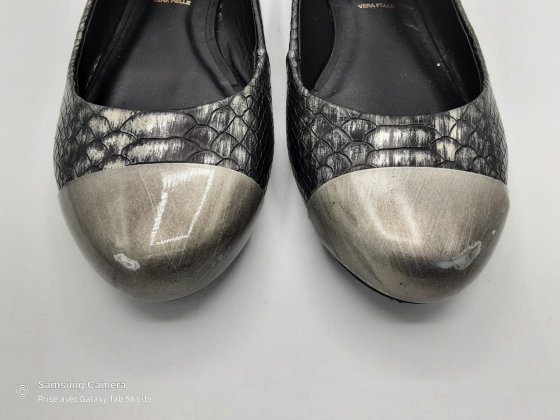 Ballerine cuir imprimé croco SAN MARINA T39 de seconde main