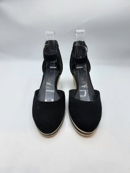 Sandales compensées TAMARIS noires de seconde main