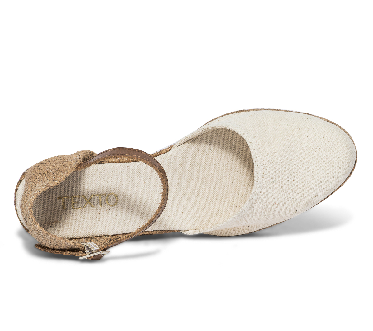 Espadrille compensée écrue