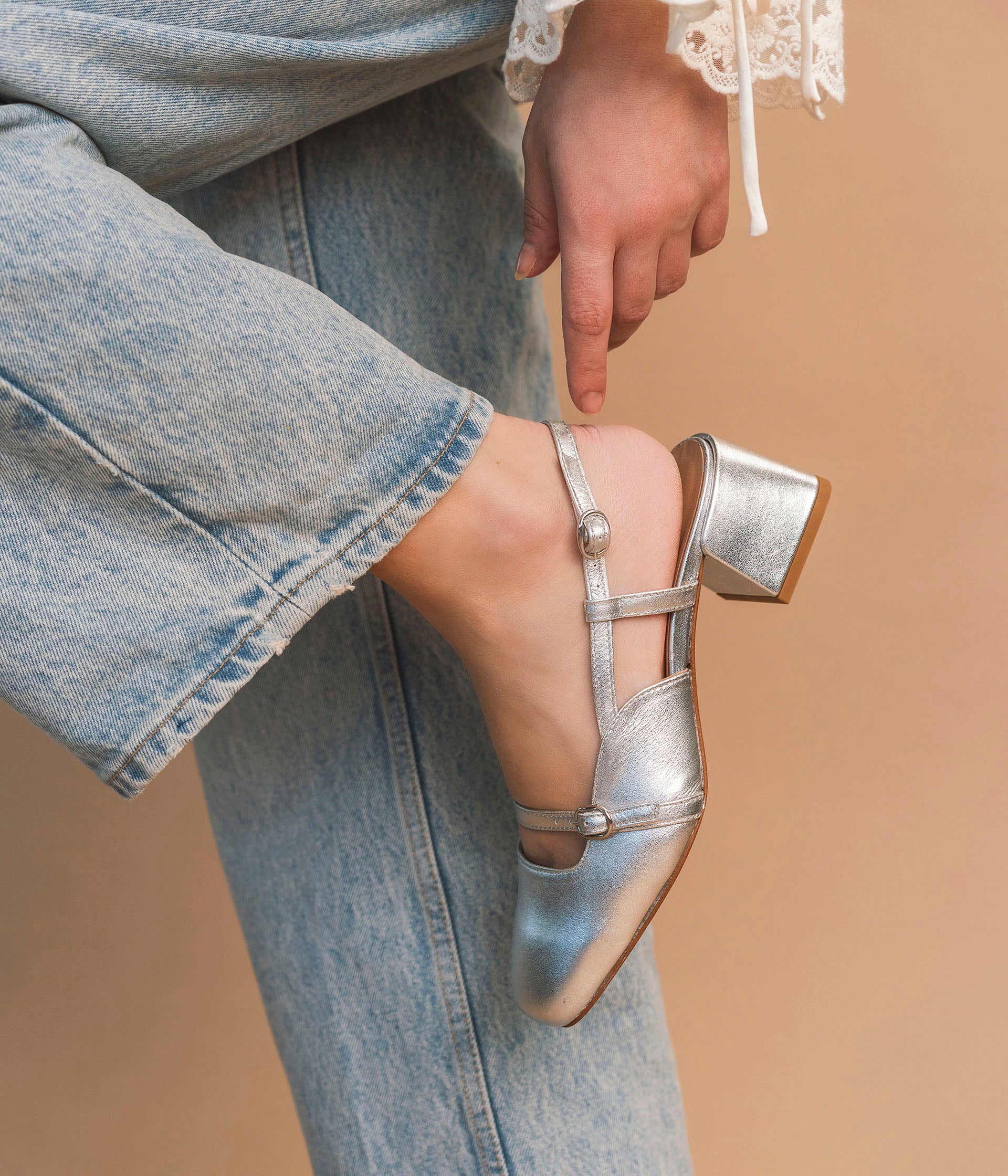 SLINGBACK DOVIL ARGENT