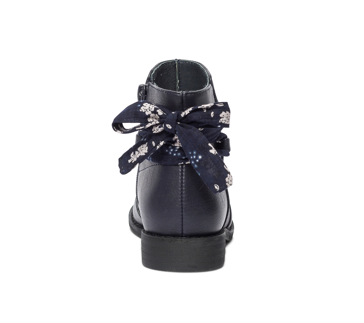 Boots marine avec ruban imprimé