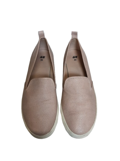 Mocassin rose poudrée imprimée python H&M T40 de seconde main