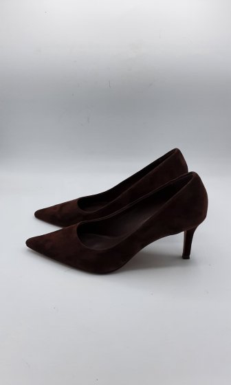 Escarpins velours marron chocolat