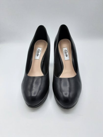 ESCARPIN NOIR EN CUIR CLARKS DE SECONDE MAIN