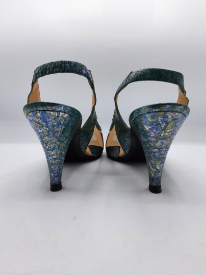 Sandales  à talons SOULIERS EVELINS verts de seconde main