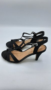 Sandale noir brillant de seconde main