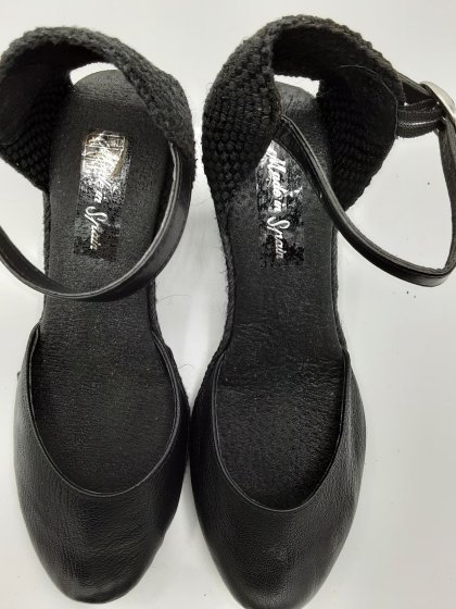 Espadrilles compensées noires de seconde main