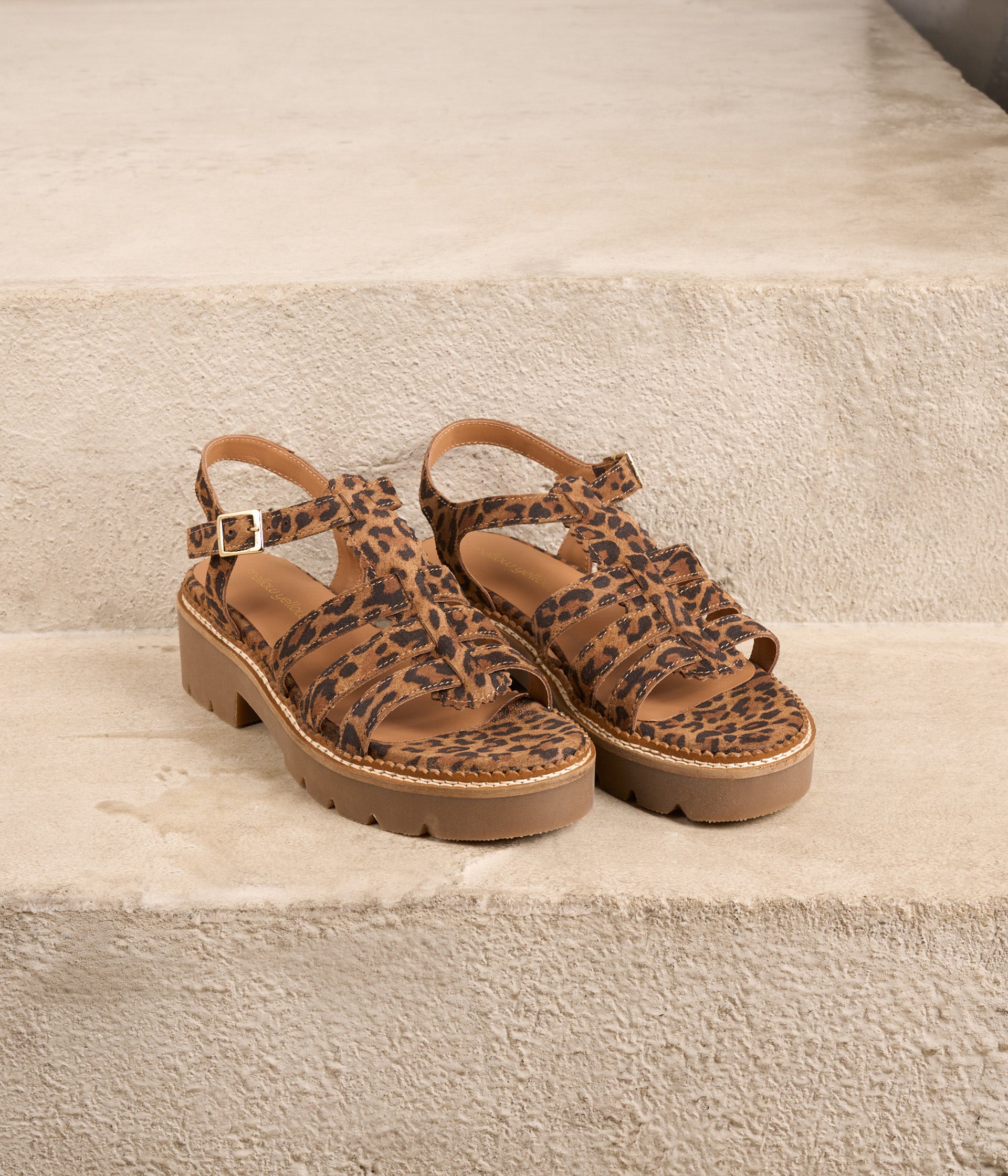 SANDALE PLATE ISIDOLE LEOPARD