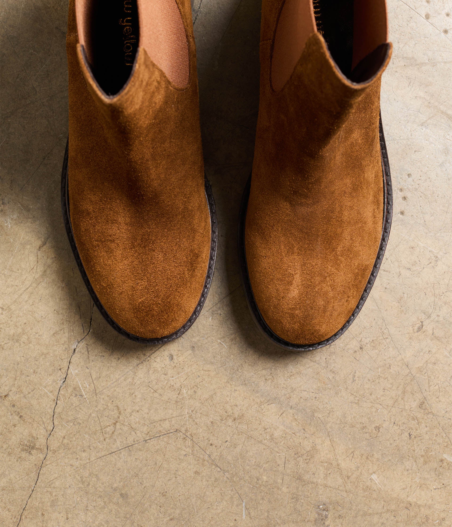 BOOTS À TALON ALPHA CAMEL