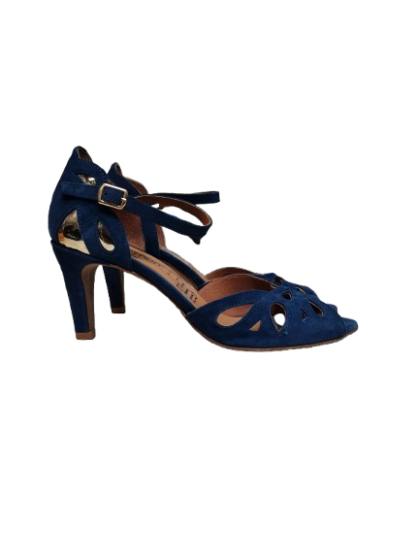 Sandale bleu roi et or - EVALINDA T38 de seconde main