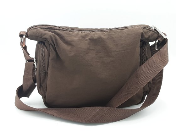 Sac a main marron bandoulière textile de seconde main