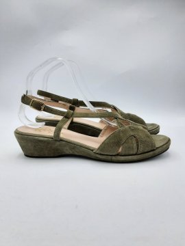 Sandales compensées KESS kaki de seconde main
