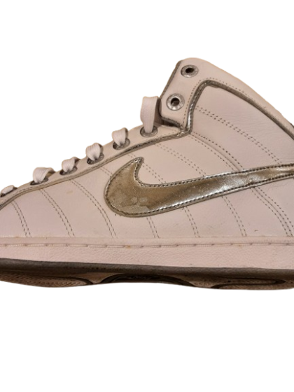 Baskets montantes blanche/argent NIKE T38 de seconde main